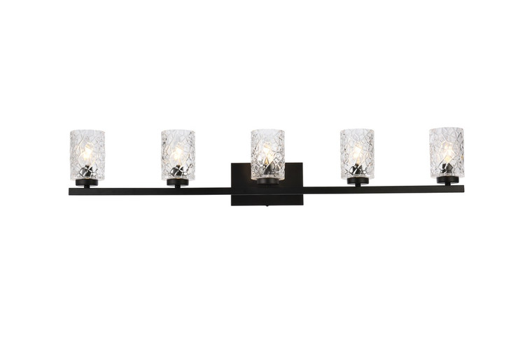 Elegant Lighting - LD7029W41BK - Five Light Bath - Cassie - Black Elegant Lighting - LD7029W41BK - Five Light Bath - Cassie - Black