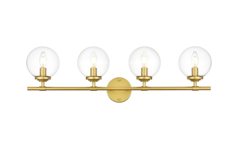 Elegant Lighting - LD7302W33BRA - Four Light Bath Sconce - Ingrid - Brass