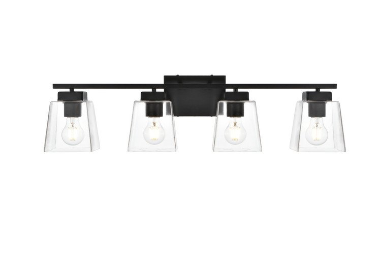 Elegant Lighting - LD7312W32BLK - Four Light Bath Sconce - Merrick - Black