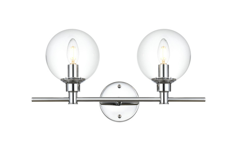 Elegant Lighting - LD7318W19CH - Two Light Bath Sconce - Jaelynn - Chrome