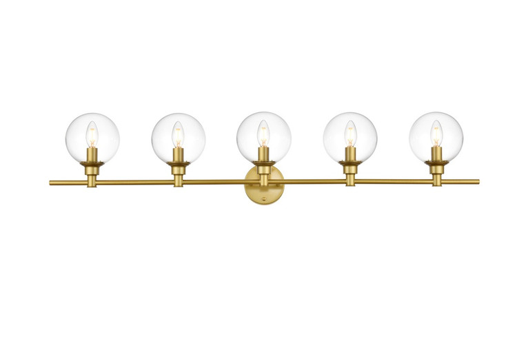 Elegant Lighting - LD7318W47BRA - Five Light Bath Sconce - Jaelynn - Brass