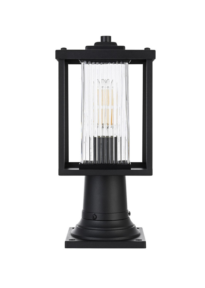 Elegant Lighting - OD302P15BK - One Light Outdoor Post Mount - Dover - Black