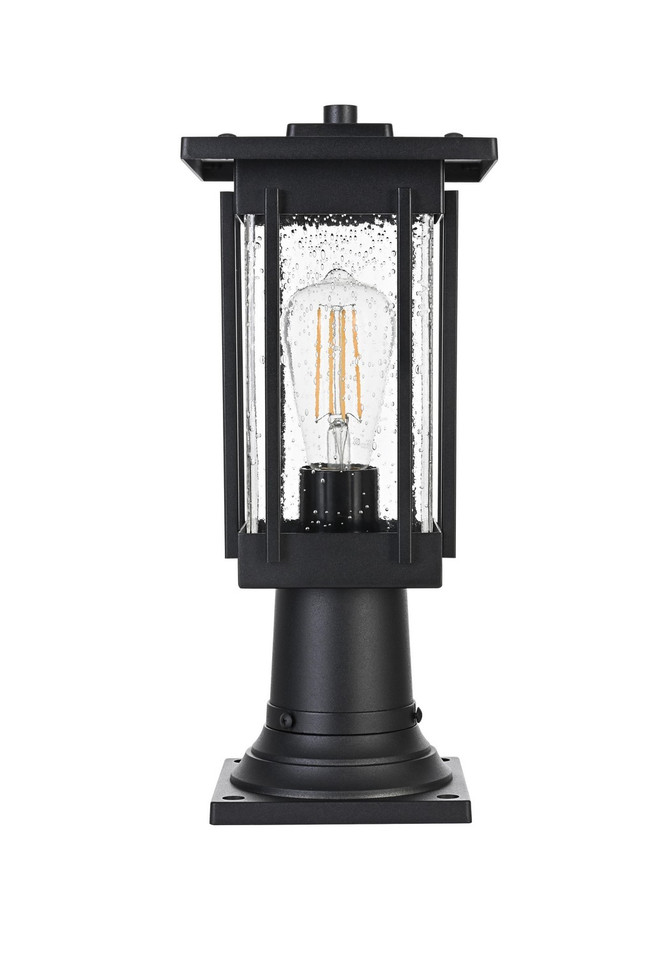 Elegant Lighting - OD322P16BK - One Light Outdoor Post Mount - Melvale - Black