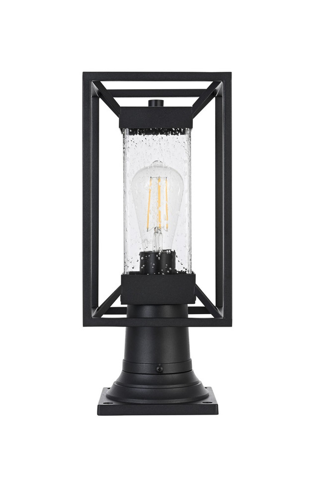Elegant Lighting - OD329P16BK - One Light Outdoor Post Mount - Willington - Black