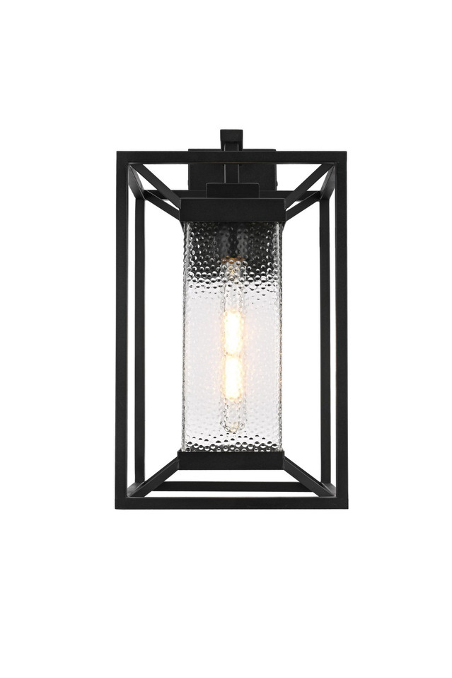 Elegant Lighting - OD329W17BK - One Light Outdoor Wall Sconce - Willington - Black