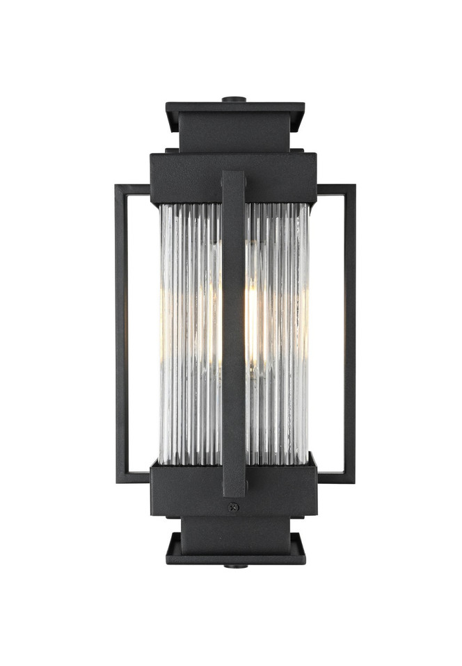 Elegant Lighting - OD341W14BK - One Light Outdoor Wall Sconce - Harlan - Black