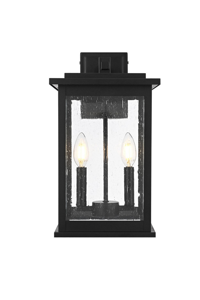 Elegant Lighting - OD350W16BK - Two Light Outdoor Wall Sconce - Ringgold - Black
