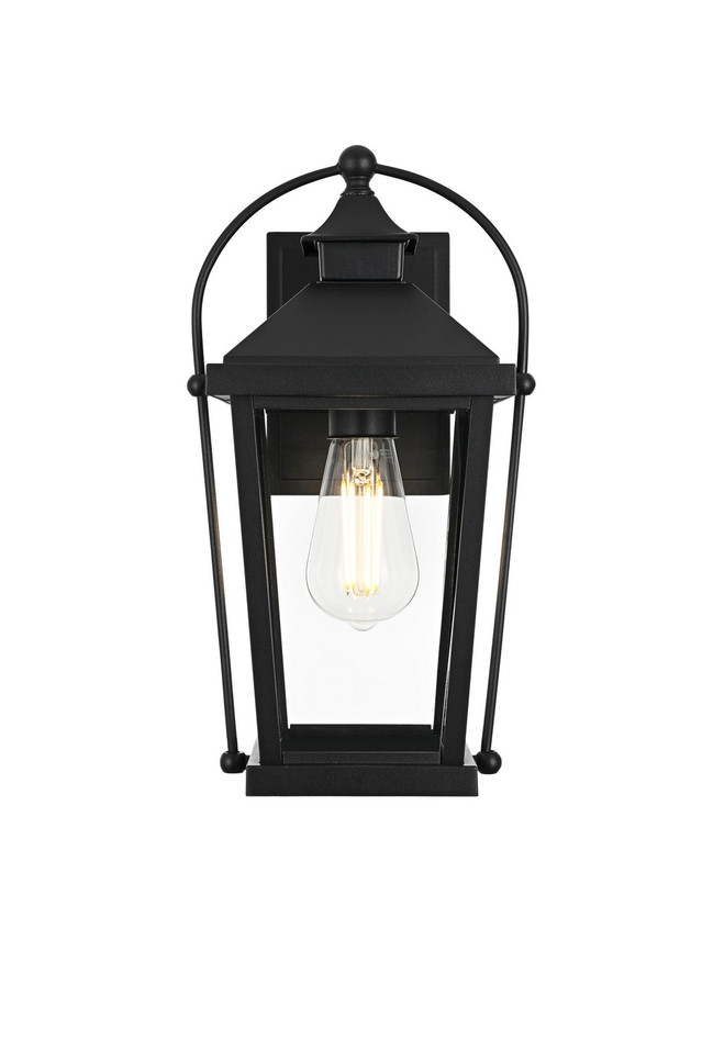 Elegant Lighting - OD605W14BK - One Light Outdoor Wall Sconce - Luz - Black and Clear