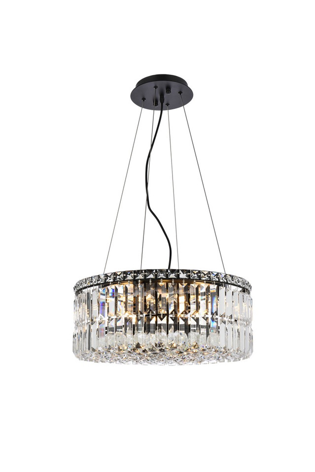 Elegant Lighting - V2030D20BK/RC - 12 Light Chandelier - Maxime - Black and Clear