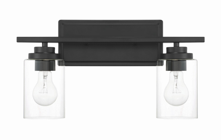 Craftmade - 20417FB2 - Two Light Vanity - Clark - Flat Black