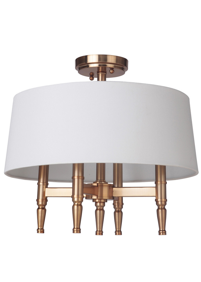 Craftmade - 44654-SB - Four Light Semi Flush Mount - Ella - Satin Brass