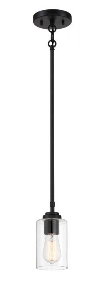 Craftmade - 56091-FB - One Light Mini Pendant - Stowe - Flat Black