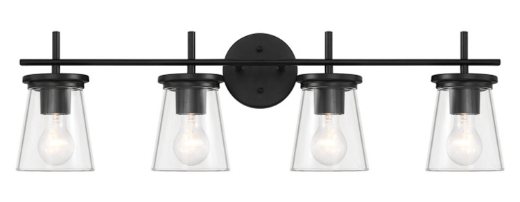 Craftmade - 60404-FB - Four Light Vanity - Connell - Flat Black