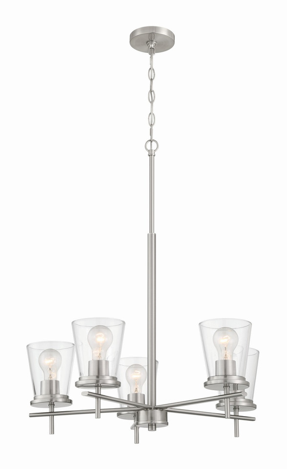 Craftmade - 60425-BNK - Five Light Chandelier - Connell - Brushed Polished Nickel