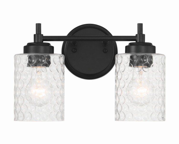 Craftmade - 60502-FB - Two Light Vanity - Claire - Flat Black