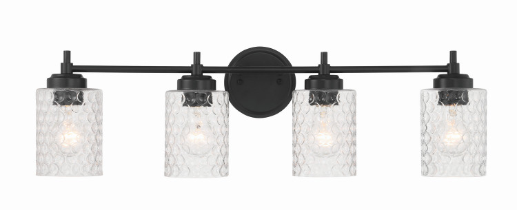 Craftmade - 60504-FB - Four Light Vanity - Claire - Flat Black