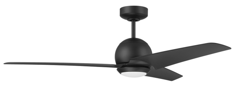Craftmade - NTE52FB3 - 52 Ceiling Fan - Nate - Flat Black