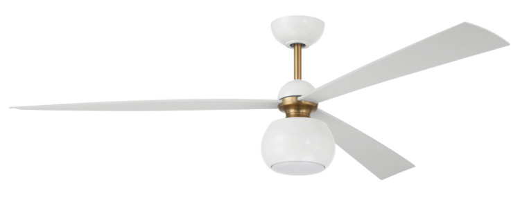 Craftmade - OTT60WSB3 - 60 Ceiling Fan - Otto - White/Satin Brass