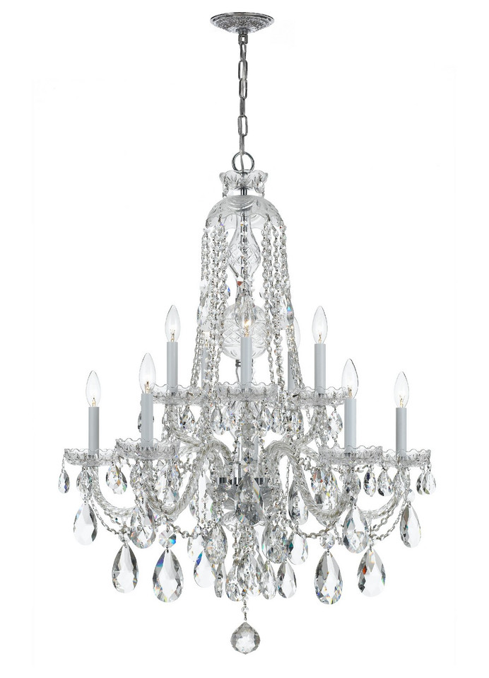 Crystorama - 1110-CH-CL-MWP - Ten Light Chandelier - Traditional Crystal - Polished Chrome Crystorama - 1110-CH-CL-MWP - Ten Light Chandelier - Traditional Crystal - Polished Chrome