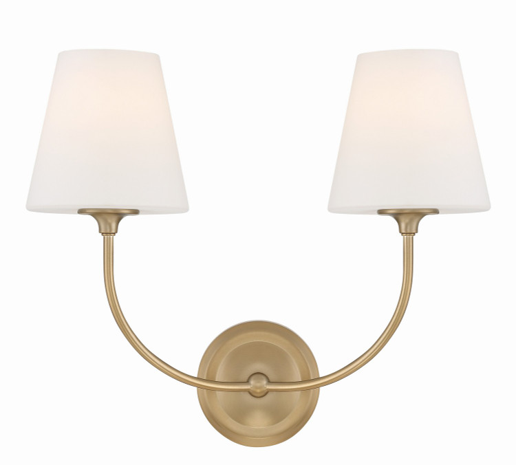 Crystorama - 2442-OP-VG - Two Light Wall Sconce - Sylvan - Vibrant Gold