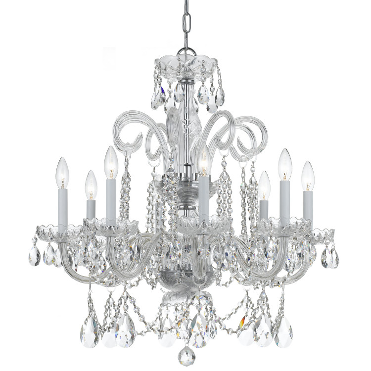 Crystorama - 5008-CH-CL-MWP - Eight Light Chandelier - Traditional Crystal - Polished Chrome Crystorama - 5008-CH-CL-MWP - Eight Light Chandelier - Traditional Crystal - Polished Chrome