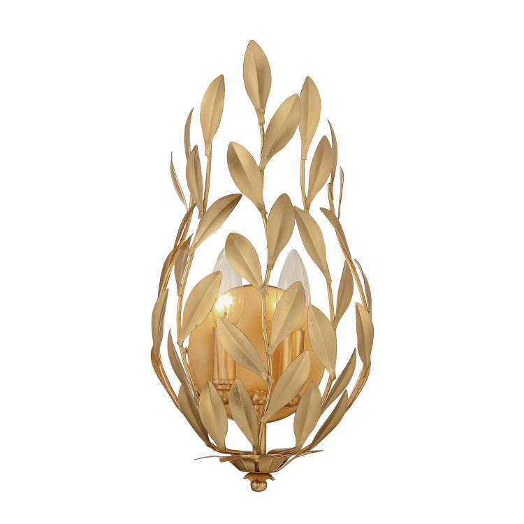 Crystorama - 561-GA - Two Light Wall Sconce - Broche - Antique Gold