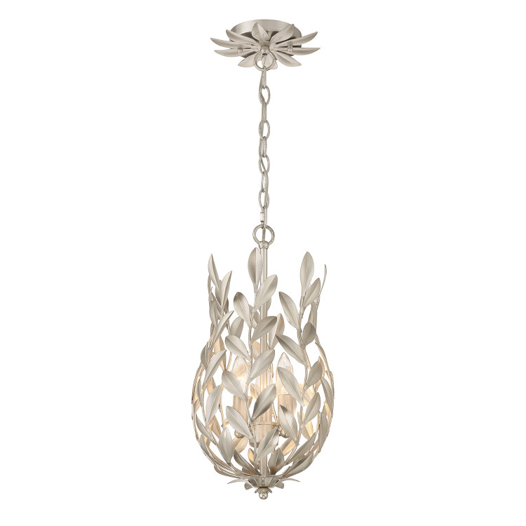 Crystorama - 563-SA - Three Light Mini Pendant - Broche - Antique Silver
