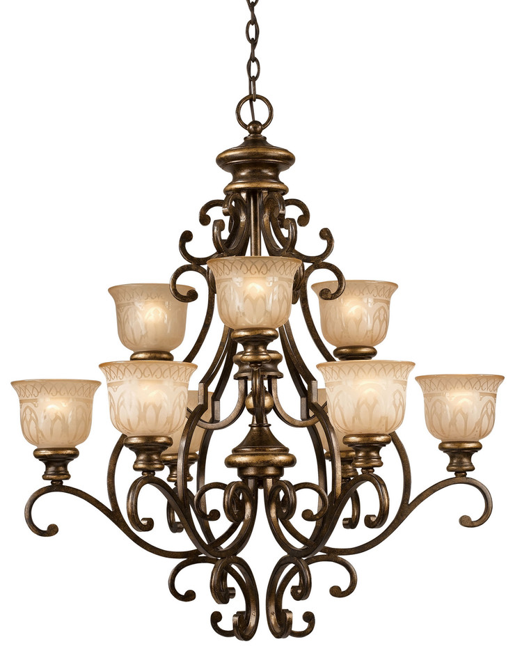 Crystorama - 7409-BU - Nine Light Chandelier - Norwalk - Bronze Umber Crystorama - 7409-BU - Nine Light Chandelier - Norwalk - Bronze Umber