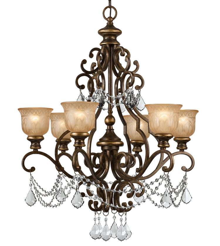 Crystorama - 7516-BU-CL-S - Six Light Chandelier - Norwalk - Bronze Umber Crystorama - 7516-BU-CL-S - Six Light Chandelier - Norwalk - Bronze Umber