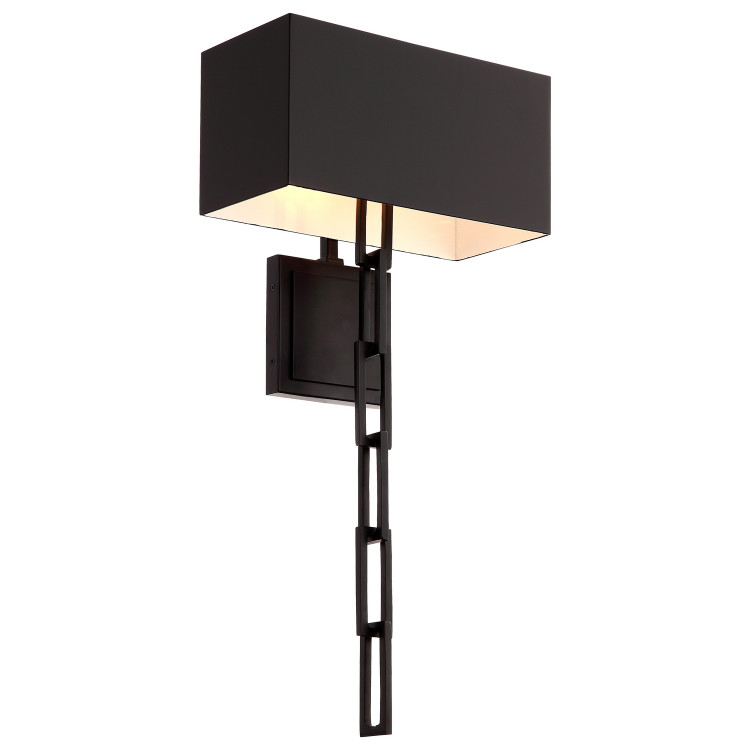 Crystorama - 8682-MK-WH - Two Light Wall Sconce - Alston - Matte Black + White