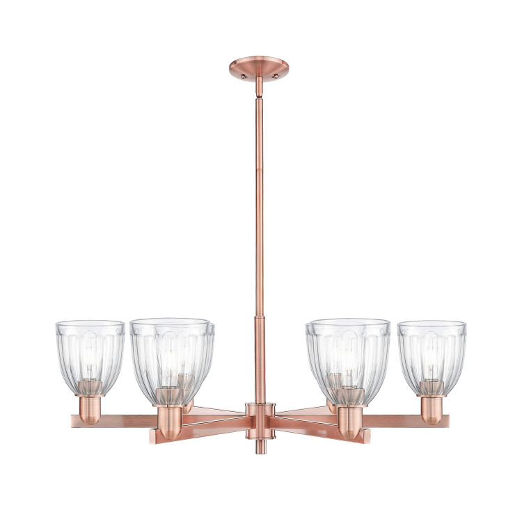 Innovations - 716-6CR-AC-G442 - Six Light Chandelier - Arcadia - Antique Copper