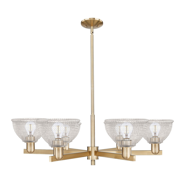Innovations - 716-6CR-CB-G422 - Six Light Chandelier - Arcadia - Champagne Bronze