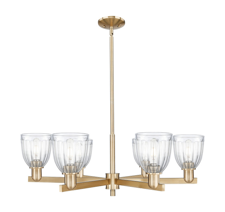 Innovations - 716-6CR-CB-G442 - Six Light Chandelier - Arcadia - Champagne Bronze