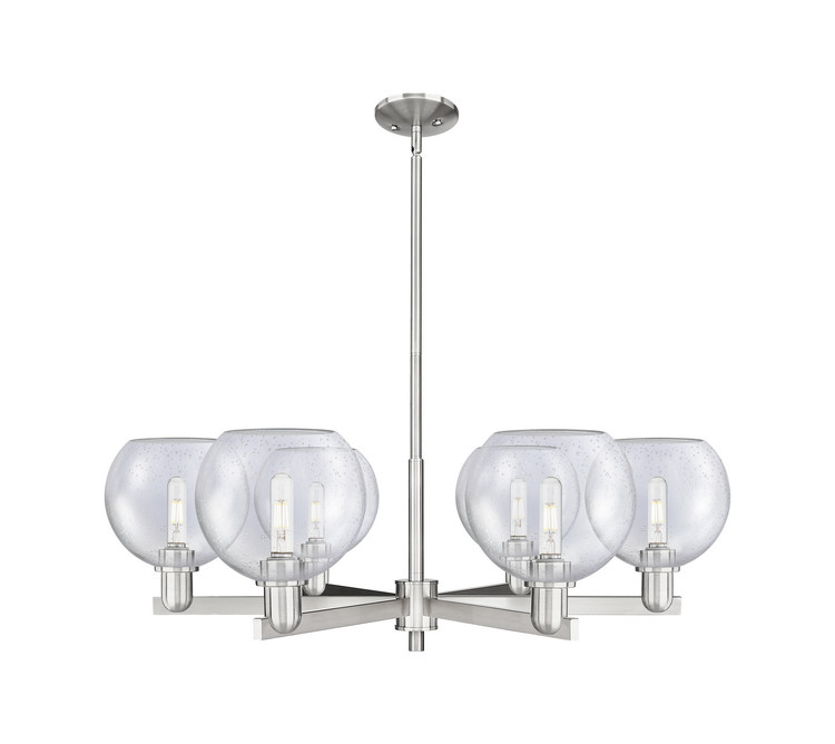 Innovations - 716-6CR-SN-G124-8 - Six Light Chandelier - Arcadia - Satin Nickel