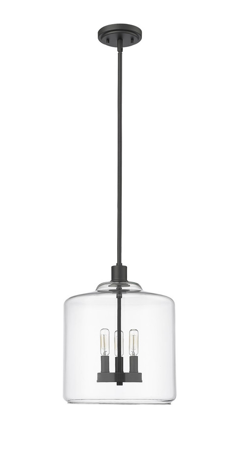 Millennium - 46933-MB - Three Light Pendant - Asheville - Matte Black