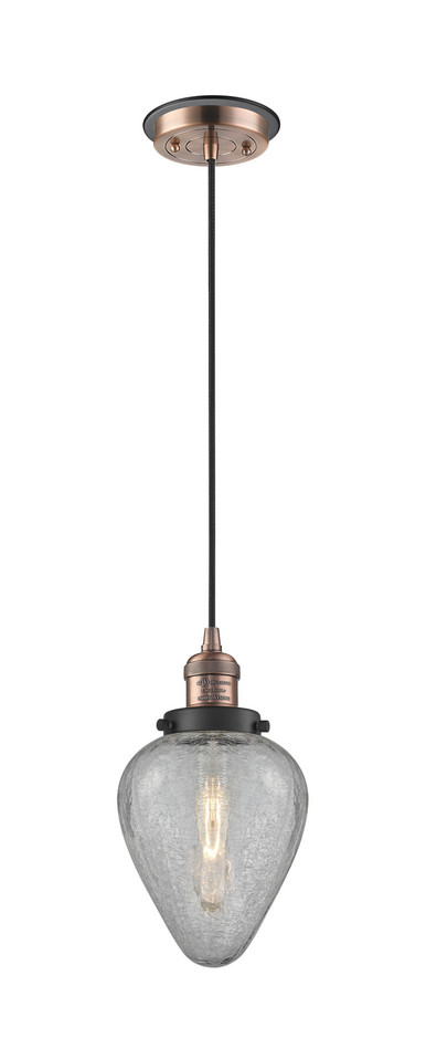 Innovations - 201CBP-ACBK-G165 - One Light Mini Pendant - Franklin Restoration - Antique Copper