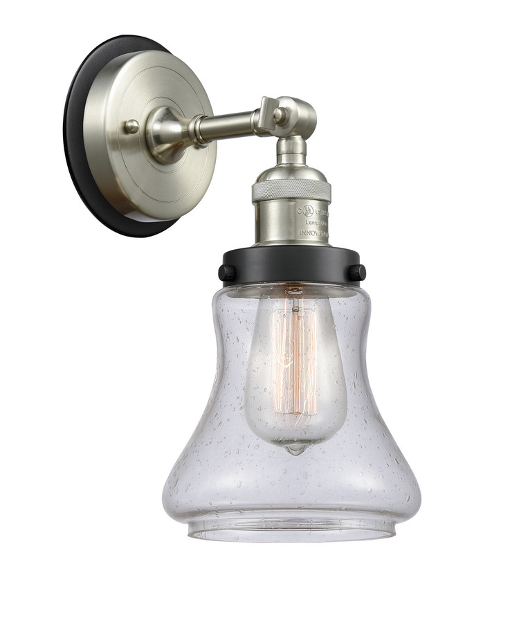 Innovations - 203SN-BPBK-HRBK-G194 - One Light Wall Sconce - Franklin Restoration - Brushed Satin Nickel