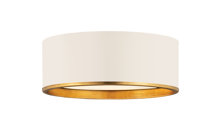 Z-Lite - 2303F3-MW-RB - Three Light Flush Mount - Arlo - Matte White + Rubbed Brass
