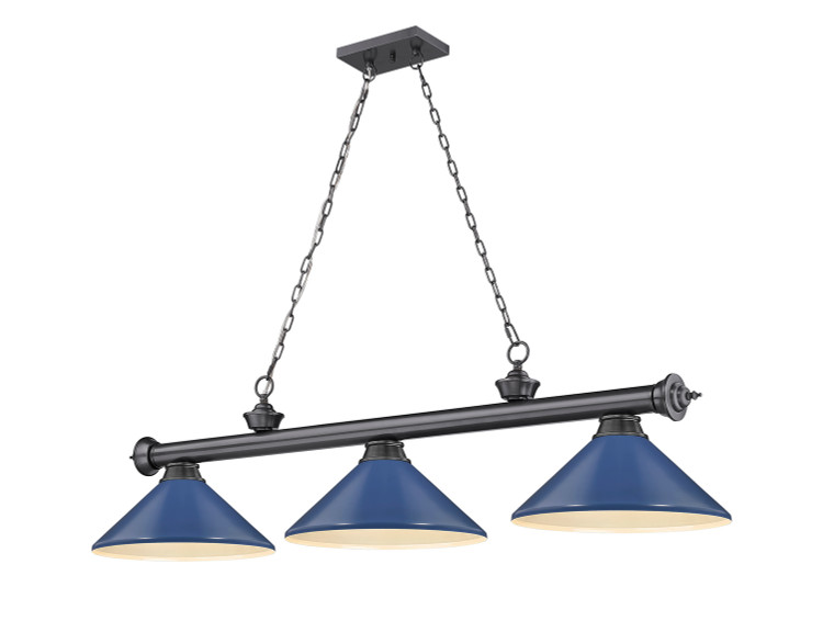 Z-Lite - 2306-3BP-MNB - Three Light Billiard - Cordon - Bronze Plate