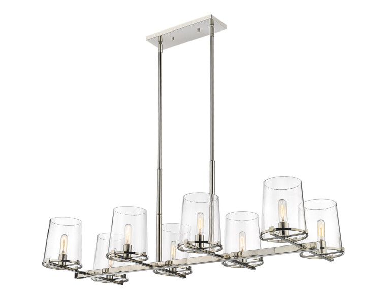 Z-Lite - 3032-8L-PN - Eight Light Linear Chandelier - Callista - Polished Nickel
