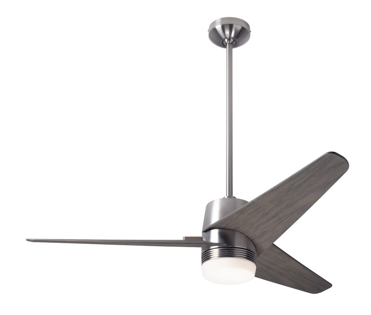 Modern Fan Co - VEL-BN-48-GY-853-RC - 48Ceiling Fan - Velo DC - Bright Nickel