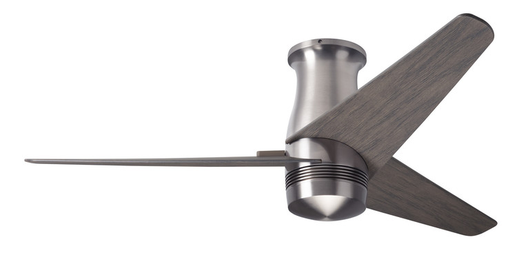 Modern Fan Co - VEL-FM-BN-48-GY-NL-RC - 48Ceiling Fan - Velo Flush DC - Bright Nickel