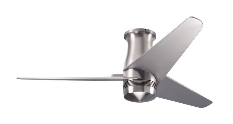 Modern Fan Co - VEL-FM-BN-48-NK-NL-RC - 48Ceiling Fan - Velo Flush DC - Bright Nickel