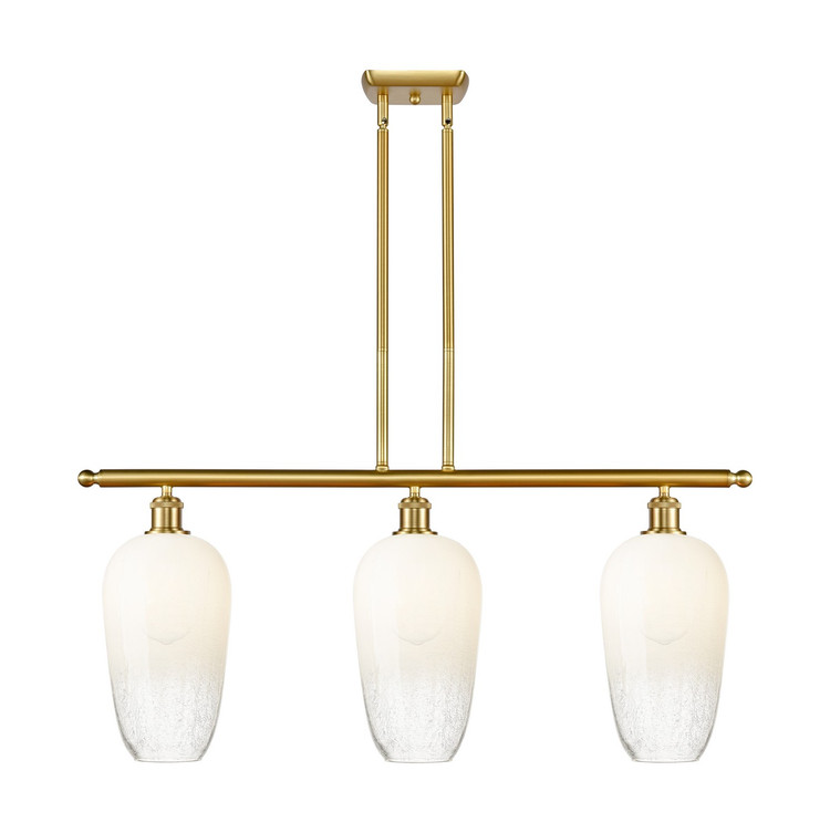 Innovations - 516-3I-SG-G484-7OP - Three Light Island Pendant - Ballston - Satin Gold