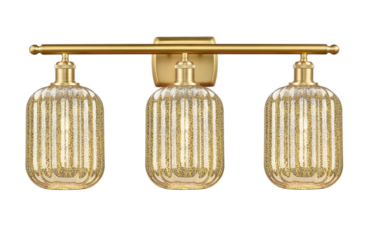 Innovations - 516-3W-SG-G460-7ME - Three Light Bath Vanity - Ballston - Satin Gold
