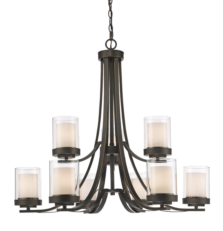 Z-Lite - 426-9-OB - Nine Light Chandelier - Willow - Olde Bronze