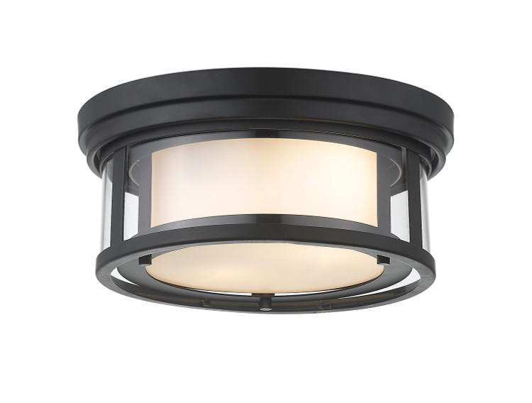 Z-Lite - 426F12-MB - Two Light Flush Mount - Willow - Matte Black