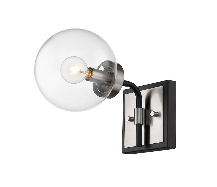 Z-Lite - 477-1S-MB-BN - One Light Wall Sconce - Parsons - Matte Black + Brushed Nickel