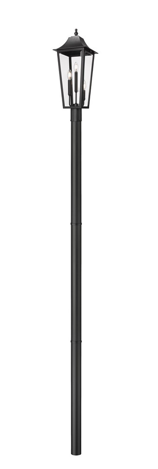 Z-Lite - 5008PHBR-5009P96-BK - Three Light Outdoor Post Mount Fixture - Gannon - Black