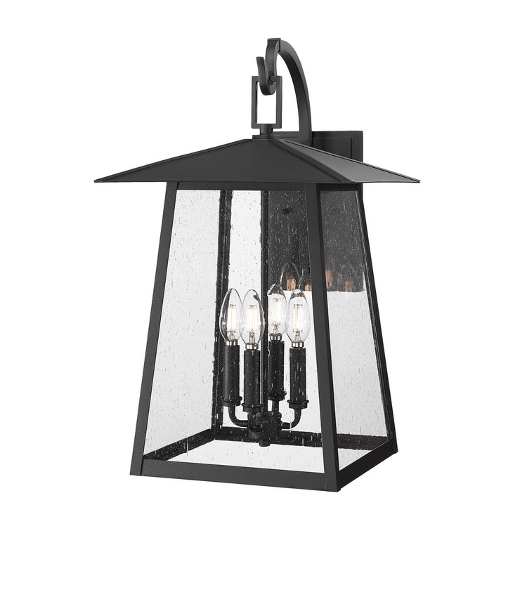 Z-Lite - 5015B-BK - Four Light Outdoor Wall Light - Rainer - Black